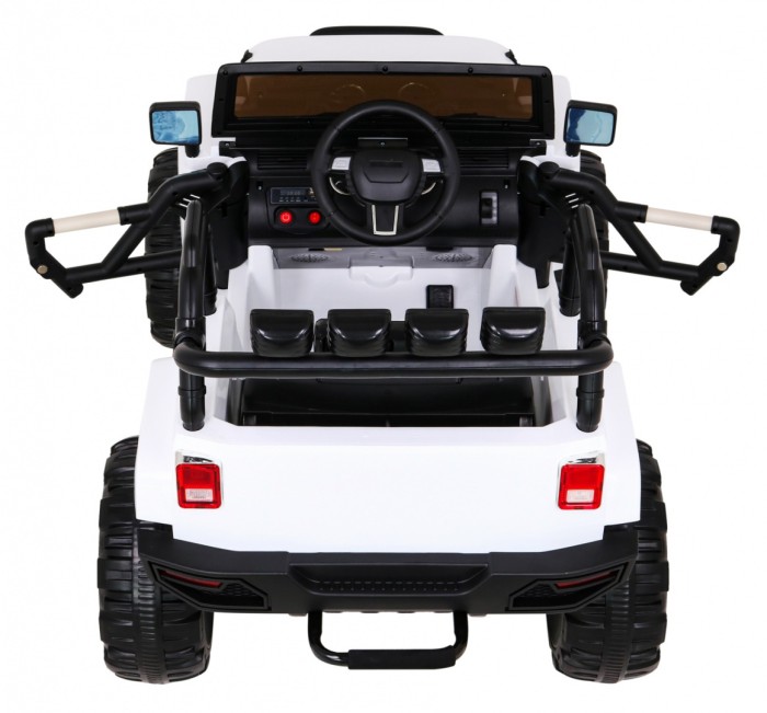 Auto na akumulator All Terrain dla dzieci Biały Terenówka typu jeep + Pilot + Światła Dźwięki-8 6962 