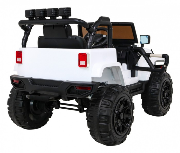 Auto na akumulator All Terrain dla dzieci Biały Terenówka typu jeep + Pilot + Światła Dźwięki-10 6962 