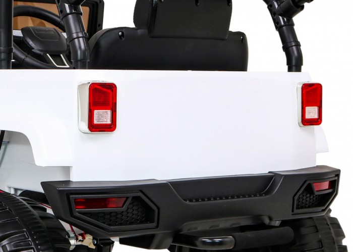 Auto na akumulator All Terrain dla dzieci Biały Terenówka typu jeep + Pilot + Światła Dźwięki-13 6962 