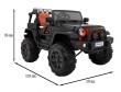 Auto na akumulator All Terrain dla dzieci Czarny Terenówka typu jeep + Pilot + Światła Dźwięki-2 6963 