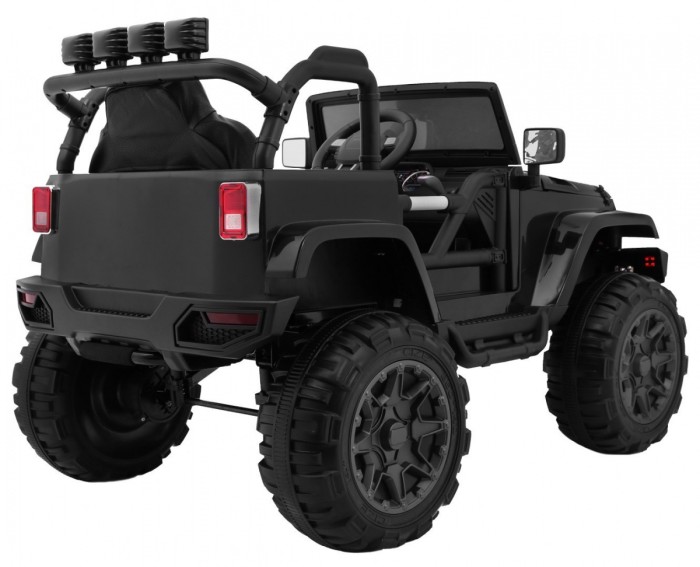Auto na akumulator All Terrain dla dzieci Czarny Terenówka typu jeep + Pilot + Światła Dźwięki-3 6963 