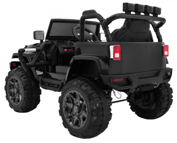 Auto na akumulator All Terrain dla dzieci Czarny Terenówka typu jeep + Pilot + Światła Dźwięki-6 6963 