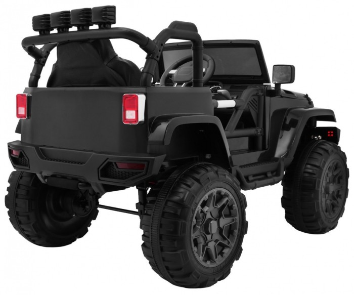 Auto na akumulator All Terrain dla dzieci Czarny Terenówka typu jeep + Pilot + Światła Dźwięki-12 6963 