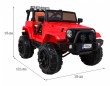 Auto na akumulator All Terrain dla dzieci Czerwony Terenówka typu jeep + Pilot + Światła Dźwięki-2 6964 