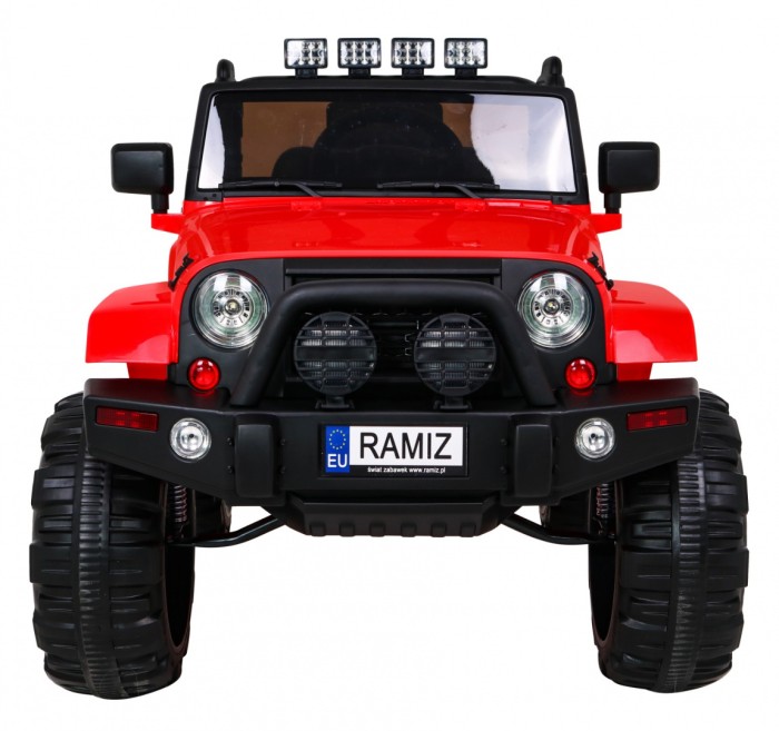 Auto na akumulator All Terrain dla dzieci Czerwony Terenówka typu jeep + Pilot + Światła Dźwięki-3 6964 