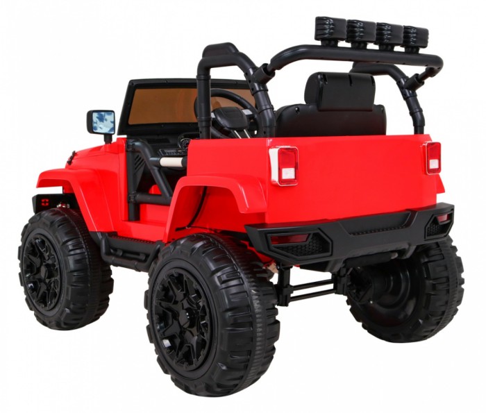 Auto na akumulator All Terrain dla dzieci Czerwony Terenówka typu jeep + Pilot + Światła Dźwięki-5 6964 