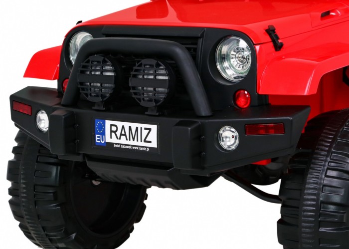 Auto na akumulator All Terrain dla dzieci Czerwony Terenówka typu jeep + Pilot + Światła Dźwięki-11 6964 