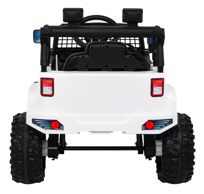 Autko Jeep Dark Night na akumulator dla dzieci Biały + Wolny Start + EVA + Audio LED-6 6965 