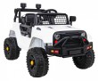 Autko Jeep Dark Night na akumulator dla dzieci Biały + Wolny Start + EVA + Audio LED-10 6965 