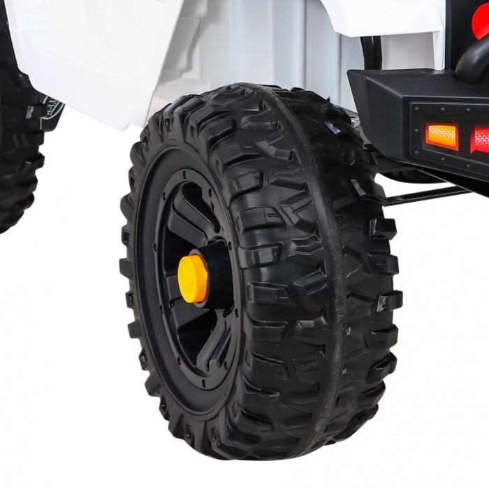 Autko Jeep Dark Night na akumulator dla dzieci Biały + Wolny Start + EVA + Audio LED-13 6965 