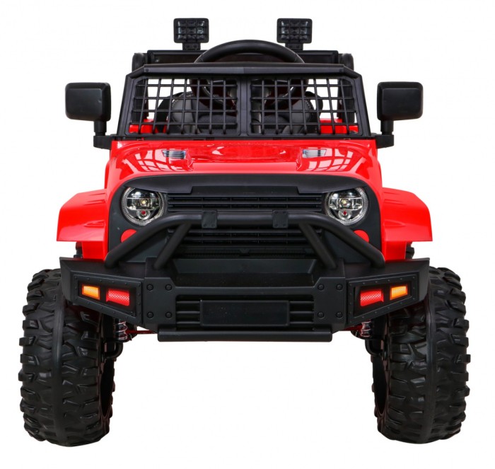 Autko Jeep Dark Night na akumulator dla dzieci Czerwony + Wolny Start + EVA + Audio LED-3 6967 
