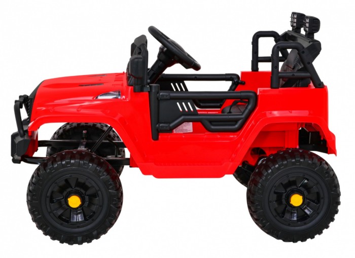 Autko Jeep Dark Night na akumulator dla dzieci Czerwony + Wolny Start + EVA + Audio LED-4 6967 