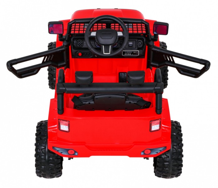 Autko Jeep Dark Night na akumulator dla dzieci Czerwony + Wolny Start + EVA + Audio LED-7 6967 