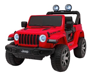 Jeep Wrangler Rubicon na akumulator dla dzieci | Czerwony