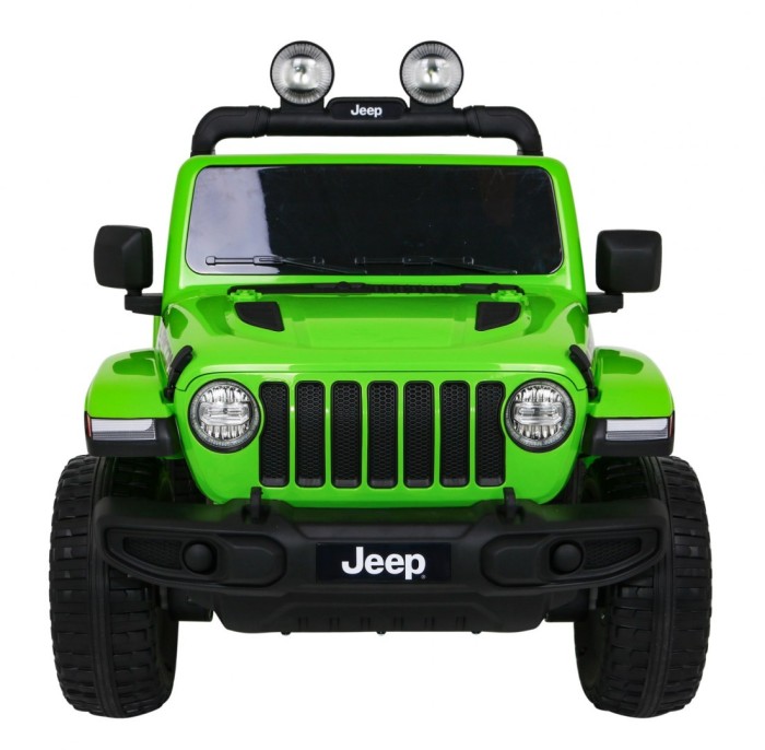Jeep Wrangler Rubicon na akumulator dla dzieci Zielony + Pilot + Radio MP3 LED + Koła EVA-2 6971 