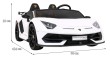 Lamborghini SVJ DRIFT dla 2 dzieci Biały + Funkcja driftu + Pilot-2 6972 