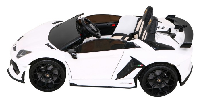 Lamborghini SVJ DRIFT dla 2 dzieci Biały + Funkcja driftu + Pilot-5 6972 