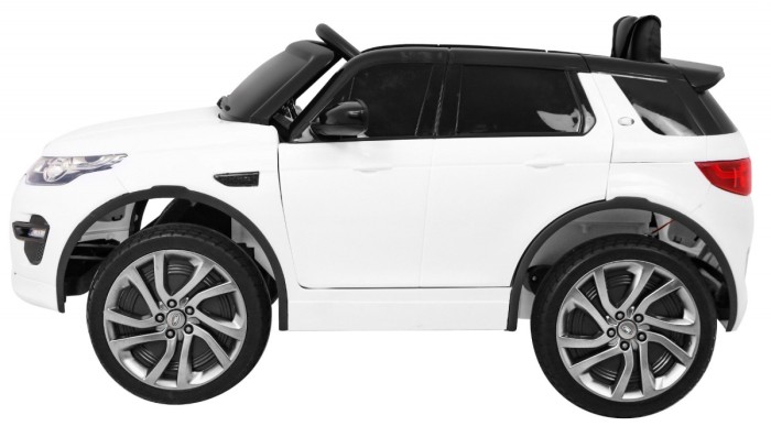 Land Rover Discovery dla dzieci Biały + Pilot + 5-pkt pasy + Regulacja siedzenia + EVA + MP3 LED-4 6974 