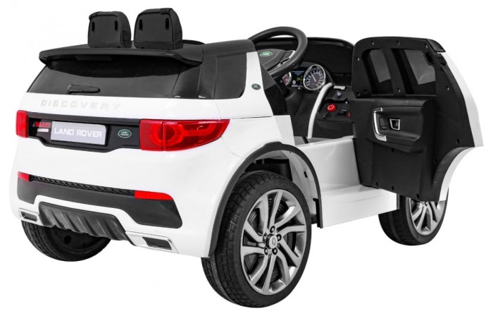Land Rover Discovery dla dzieci Biały + Pilot + 5-pkt pasy + Regulacja siedzenia + EVA + MP3 LED-8 6974 