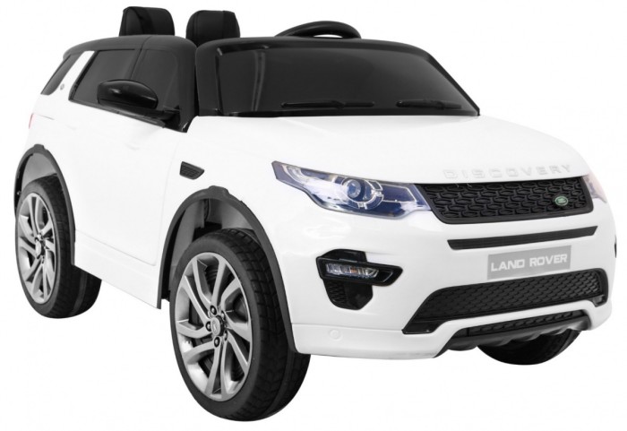 Land Rover Discovery dla dzieci Biały + Pilot + 5-pkt pasy + Regulacja siedzenia + EVA + MP3 LED-11 6974 