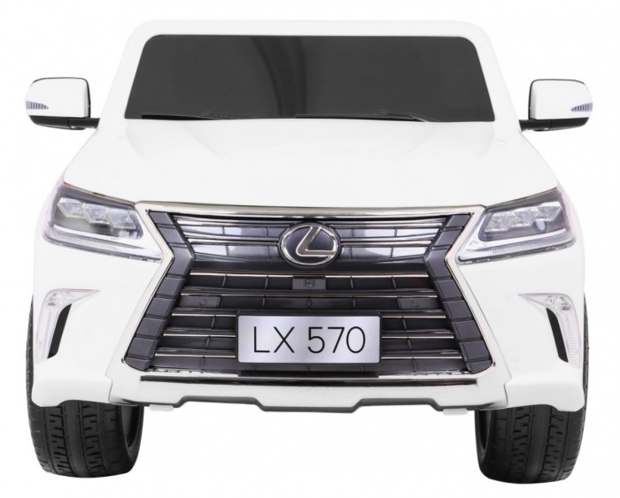 Lexus LX570 Autko 2-osobowe dla dzieci Biały + Pilot + Koła EVA + Radio MP3 + LED-3 6984 