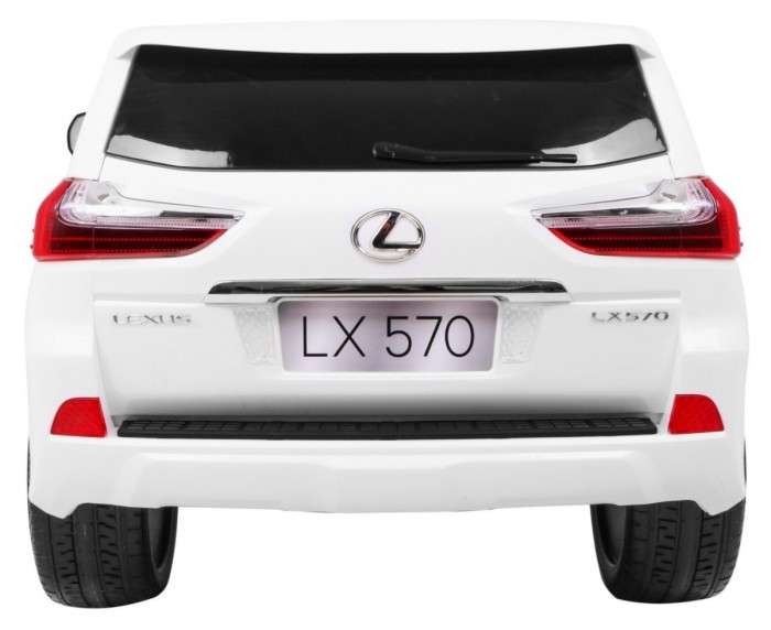 Lexus LX570 Autko 2-osobowe dla dzieci Biały + Pilot + Koła EVA + Radio MP3 + LED-6 6984 