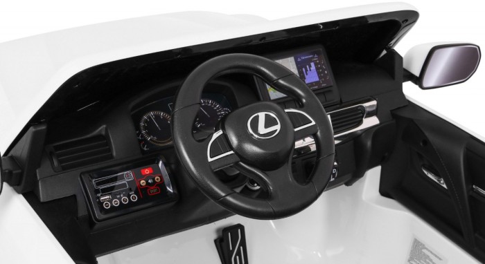 Lexus LX570 Autko 2-osobowe dla dzieci Biały + Pilot + Koła EVA + Radio MP3 + LED-10 6984 
