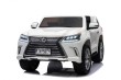 Lexus LX570 Autko 2-osobowe dla dzieci Biały + Pilot + Koła EVA + Radio MP3 + LED-14 6984 