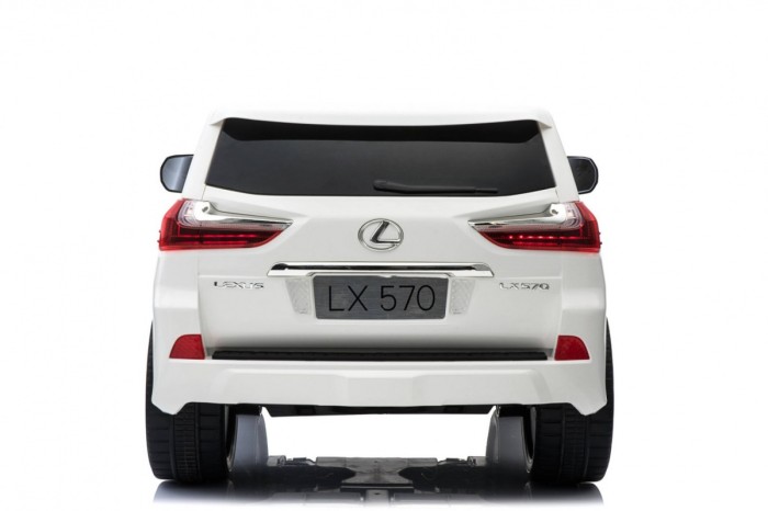 Lexus LX570 Autko 2-osobowe dla dzieci Biały + Pilot + Koła EVA + Radio MP3 + LED-18 6984 