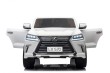 Lexus LX570 Autko 2-osobowe dla dzieci Biały + Pilot + Koła EVA + Radio MP3 + LED-19 6984 