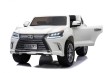 Lexus LX570 Autko 2-osobowe dla dzieci Biały + Pilot + Koła EVA + Radio MP3 + LED-20 6984 