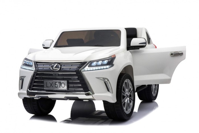 Lexus LX570 Autko 2-osobowe dla dzieci Biały + Pilot + Koła EVA + Radio MP3 + LED-20 6984 