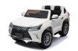 Lexus LX570 Autko 2-osobowe dla dzieci Biały + Pilot + Koła EVA + Radio MP3 + LED-23 6984 