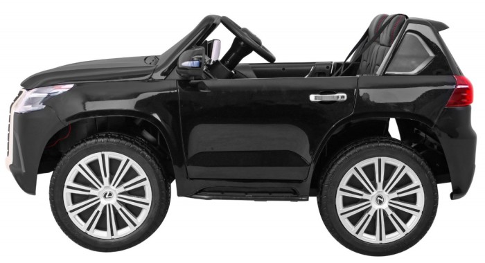 Lexus LX570 Lakierowane Autko dla 2 dzieci Czarny + Pilot + Koła EVA + Radio MP3 LED-4 6985 