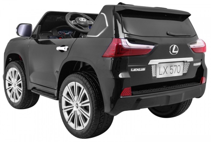 Lexus LX570 Lakierowane Autko dla 2 dzieci Czarny + Pilot + Koła EVA + Radio MP3 LED-5 6985 