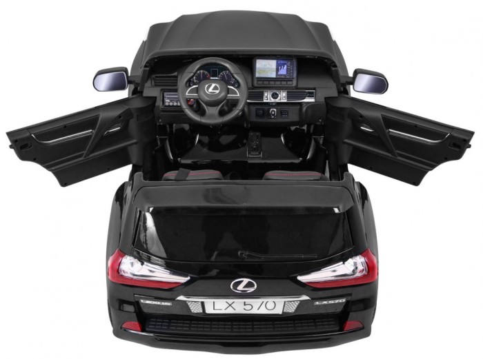Lexus LX570 Lakierowane Autko dla 2 dzieci Czarny + Pilot + Koła EVA + Radio MP3 LED-9 6985 