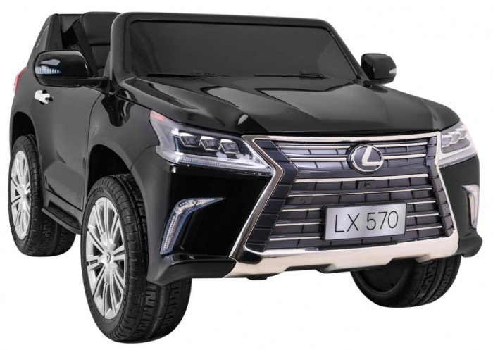 Lexus LX570 Lakierowane Autko dla 2 dzieci Czarny + Pilot + Koła EVA + Radio MP3 LED-10 6985 