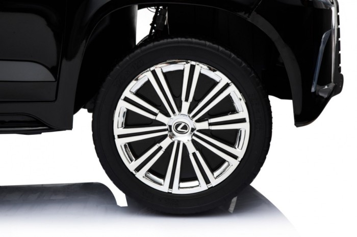 Lexus LX570 Lakierowane Autko dla 2 dzieci Czarny + Pilot + Koła EVA + Radio MP3 LED-11 6985 