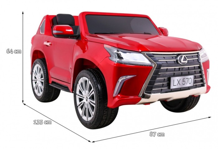 Lexus LX570 Lakierowane Autko dla 2 dzieci Czerwony SUV + Pilot-2 6986 