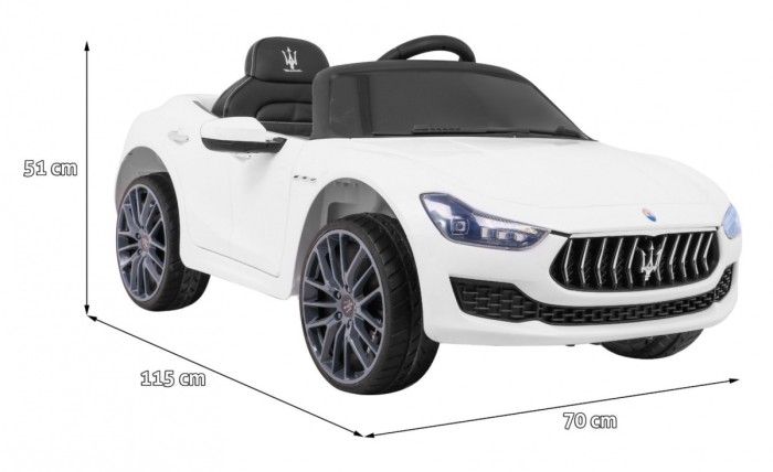 Maserati Ghibli na akumulator dla dzieci Biały + Pilot-2 6991 
