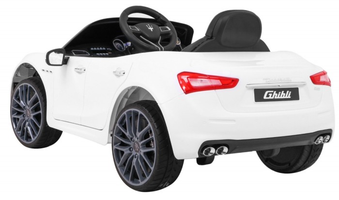 Maserati Ghibli na akumulator dla dzieci Biały + Pilot-5 6991 