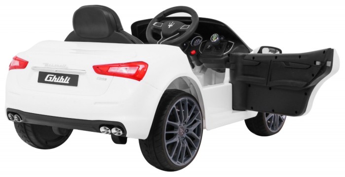 Maserati Ghibli na akumulator dla dzieci Biały + Pilot-8 6991 