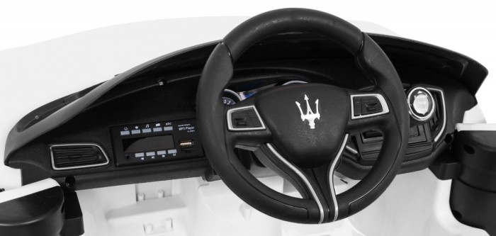 Maserati Ghibli na akumulator dla dzieci Biały + Pilot-10 6991 