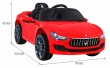 Maserati Ghibli na akumulator dla dzieci Czerwony + Pilot + Wolny Start + EVA + MP3 USB + LED-2 6992 