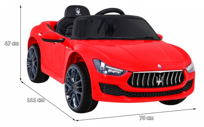 Maserati Ghibli na akumulator dla dzieci Czerwony + Pilot + Wolny Start + EVA + MP3 USB + LED-2 6992 