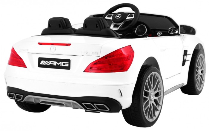 Mercedes AMG SL65 dla dzieci Biały + Pilot + Bagażnik + Regulacja siedzenia + MP3 LED + Wolny Start-4 7003 