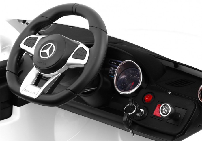 Mercedes AMG SL65 dla dzieci Biały + Pilot + Bagażnik + Regulacja siedzenia + MP3 LED + Wolny Start-5 7003 
