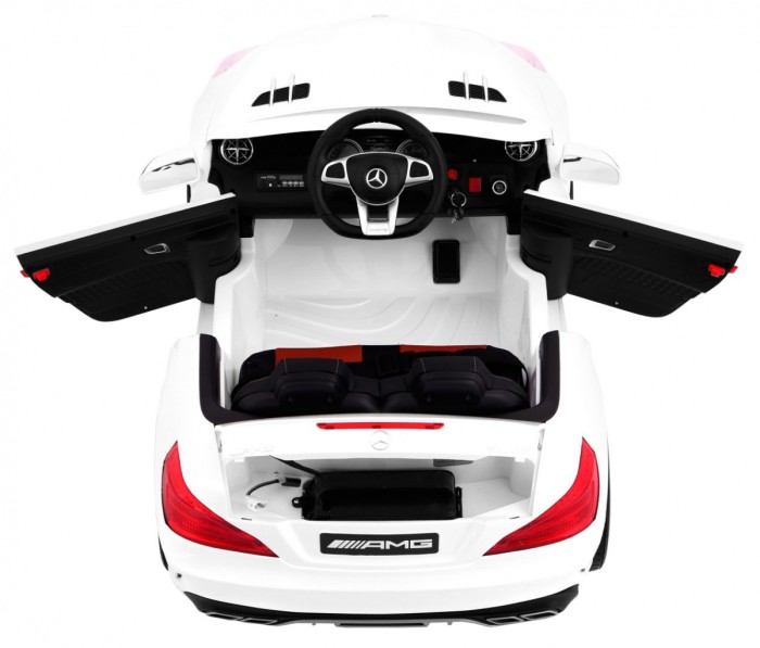 Mercedes AMG SL65 dla dzieci Biały + Pilot + Bagażnik + Regulacja siedzenia + MP3 LED + Wolny Start-6 7003 