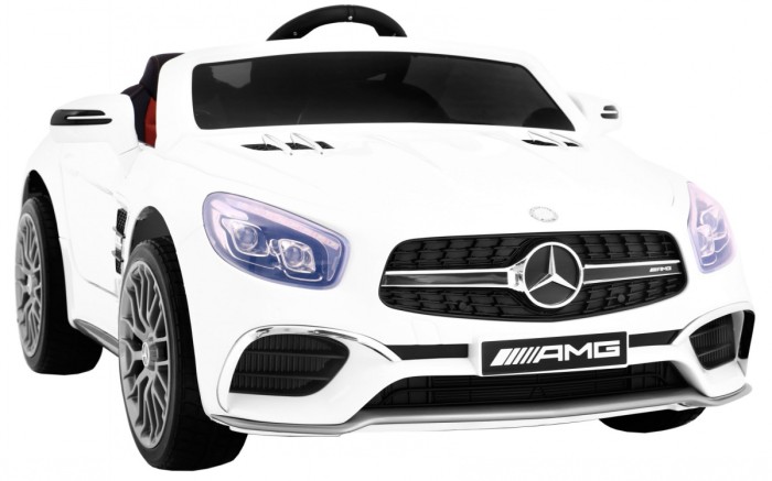 Mercedes AMG SL65 dla dzieci Biały + Pilot + Bagażnik + Regulacja siedzenia + MP3 LED + Wolny Start-9 7003 