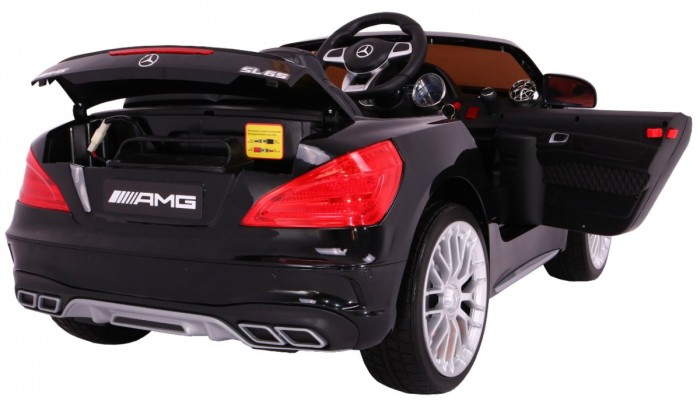 Mercedes AMG SL65 dla dzieci Czarny + Pilot + Bagażnik + Regulacja siedzenia + MP3 LED + Wolny Start-2 7004 